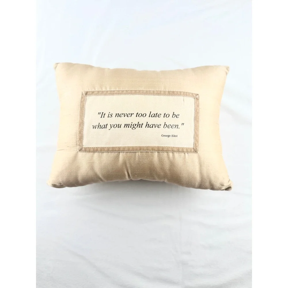 Neutral Beige Textured Throw Pillow Quote Farmhouse Linen Style Decor‎